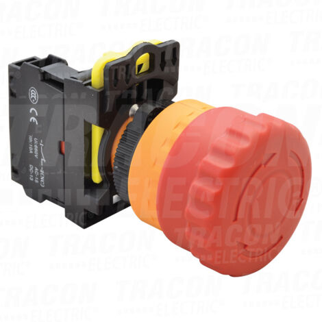 Not-Aus-Taster, mit Schloss, rot 1×NC, 5A/230V 40mm, IP65 (1/2)
