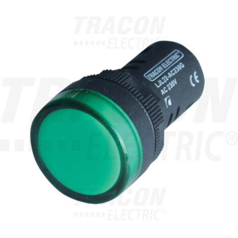 LED-Signalleuchte, grün 230V AC/DC, d=22mm
