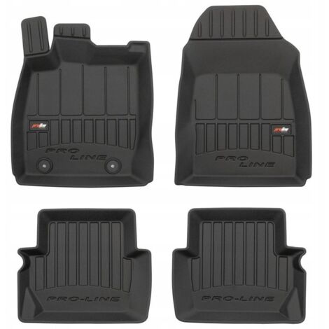 Vloermatten voor Ford Fiesta V 2005 tot 2008 Fix ovaal, precies passend, antislip, versterkte hielkussens met rubber