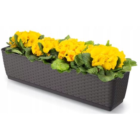 Vaso da fiori 7,5L Ratolla 25x25x21,9 cm, Marrone Scuro