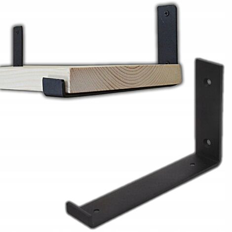 Verwunderlich Regalhalter Schwarz Metall Bild