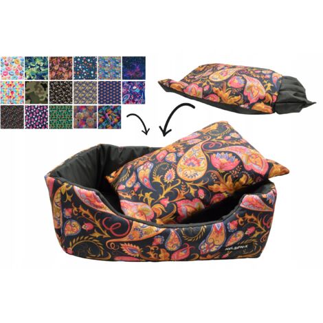 NELSON-X HUNDEBETT MIT ABNEHMBAREM DOPPELSEITIGEN KISSEN MIT REISSVERSCHLUSS 80X60 (1/5)