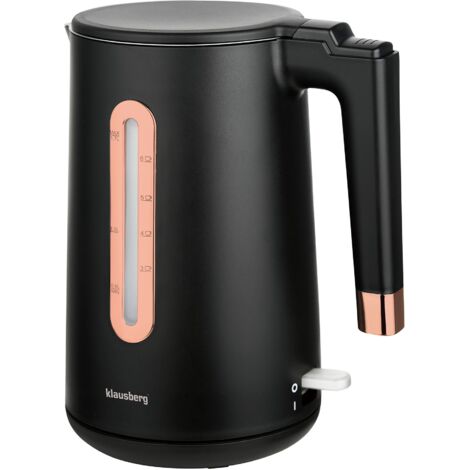 Kabelloser Wasserkocher 1,7L schwarz KLAUSBERG KB-7889 (1/5)