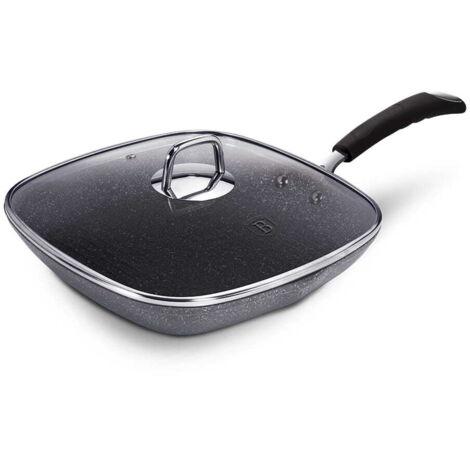 Grillpfanne 28cm mit Deckel BERLINGER HAUS Gray Stone Touch BH-6108 (1/5)