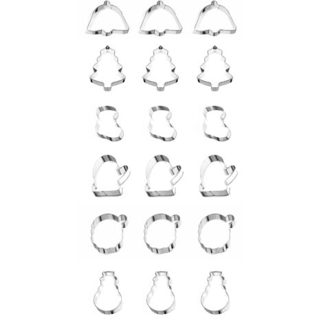 Set mit 18 Ausstechformen, 6 Formen, TADAR 2931