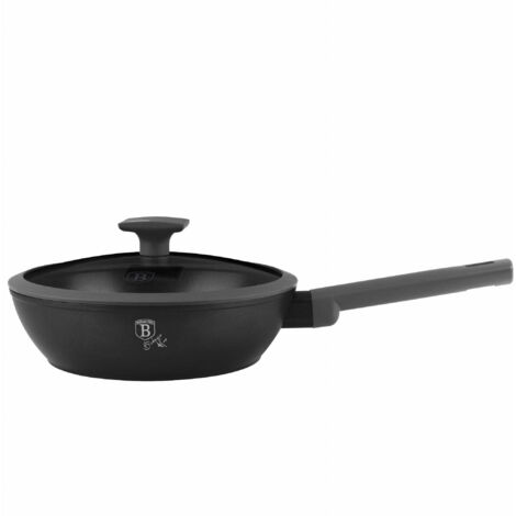 Hohe Titan-Bratpfanne mit Deckel 24cm BERLINGER HAUS Anthrazit BH-8122 (1/5)