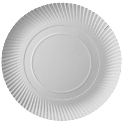 Pappteller Rund Pappteller, rund, Durchmesser 32 cm, 2 cm, Farbe: weiß, 50 Stück