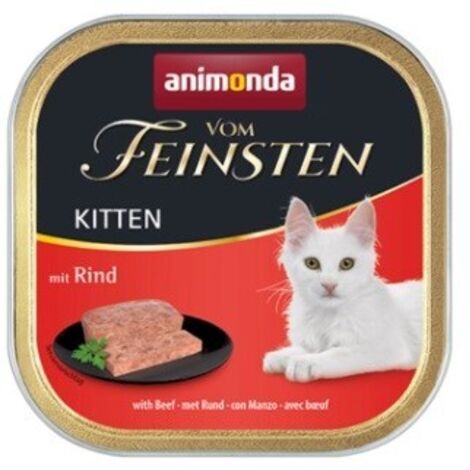 Animonda Katze Vom Feinsten Kätzchen Nassfutter für Kätzchen – 100-g-Schale – Rindfleisch 100 g (1/4)