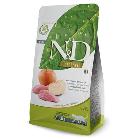 FARMINA N&D PRIME CAT WILD BOAR & APPLE ADULT - suc