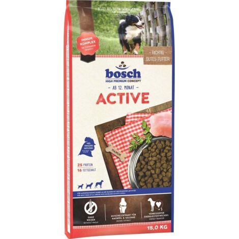 Bosch Active 15 kg Hundefutter Futter Trockenfutter Hund Geflügel Tierfutter