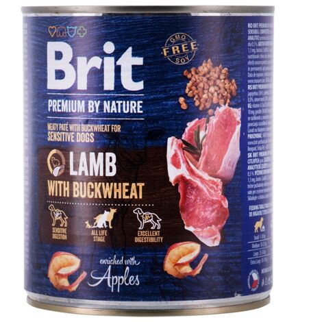 Brit Premium By Nature Lamm und Buchweizen – Nassfutter für Hunde, 800 g (1/3)