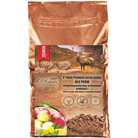 O'Canis Premium-Hundefutter mit Hirsch, Kartoffeln und Roter Bete, 12 kg