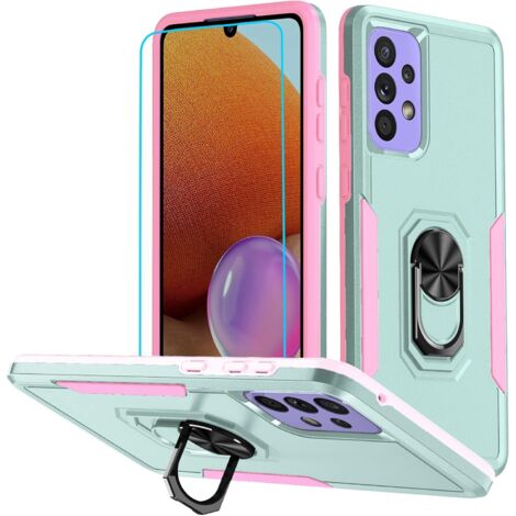 Hülle für Samsung Galaxy A53 Grün-Pink Silikon mit Ständer SM-A5360 (1/5)