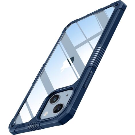 Hülle für Apple iPhone 14 Marineblau Rahmen gehärtetes Glas Kamera A2882 (1/5)