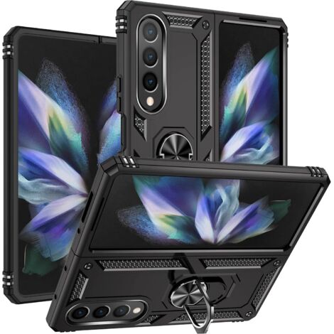 SCHWARZE HÜLLE FÜR SAMSUNG GALAXY Z FOLD 4 2022 SILIKONHÜLLE MIT STAND (1/5)