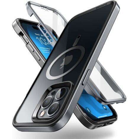 Hülle für Apple iPhone 14 Pro Max, transparente schwarze Rückseite + Magsafe (1/5)