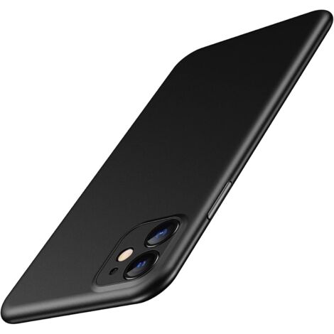 Hülle für Apple iPhone 11 Silikon Schwarz Halbtransparent Dünn A2111 (1/3)
