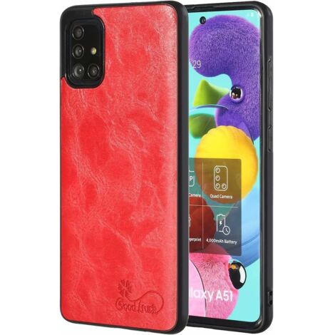 HÜLLENSET FÜR SAMSUNG GALAXY A71 5G ROT PU-LEDER + GLAS SM-A716B (1/5)
