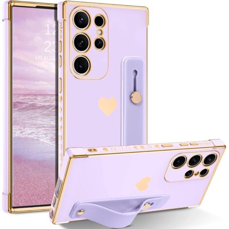Hülle für Samsung Galaxy S22 Ultra 5G Hülle flexibel lila lila Halterung (1/5)