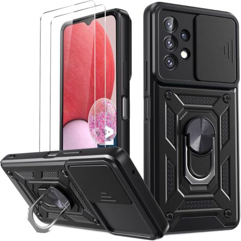 SCHWARZES CASE FÜR SAMSUNG GALAXY A13 2xGEHÄRTETES GLAS (1/5)