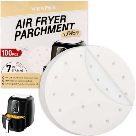Backpapier Pergament für Fritteuse 17,5 x 17,5 cm 7 x 7 Zoll 100 Stück (1/5)