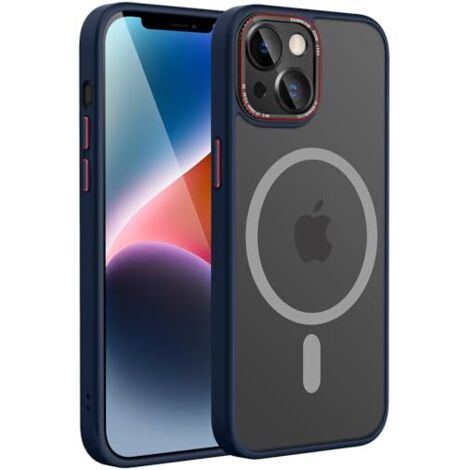 APPLE IPHONE 14 HÜLLE MARINEBLAU GERÄUCHERTE RÜCKSEITE MAGSAFE (1/5)