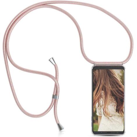 Silikonhülle für Samsung Galaxy Note 20 transparent + rosa Schlüsselband (1/5)