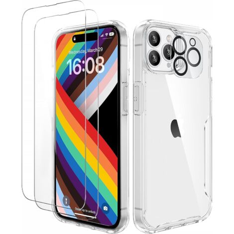 IPHONE 14 PRO CLEAR CASE SET 2x GEHÄRTETES GLAS UND KAMERASCHUTZ (1/5)