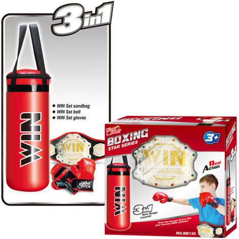 Boxset: Boxsack, Handschuhe, Siegergürtel