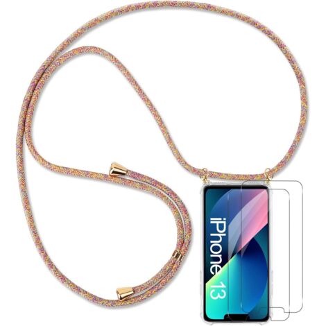 SILIKONHÜLLE MIT KETTE FÜR APPLE IPHONE 13 MEHRFARBIG A2483 A2636 (1/5)
