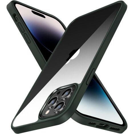Hülle für Apple iPhone 14 Pro Max Silikon Grüner Rahmen + gehärtetes Glas (1/5)