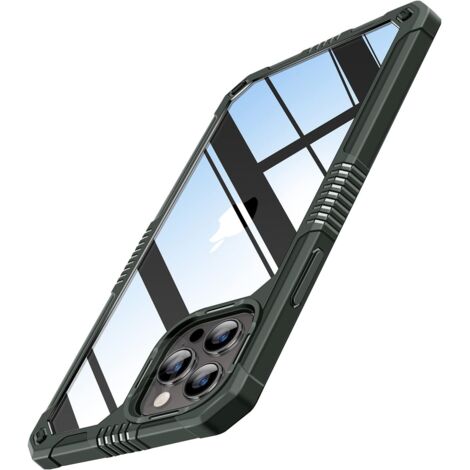 Hülle für Apple iPhone 12/12 Pro Grüner Rahmen Gehärtetes Glas Kamera (1/5)