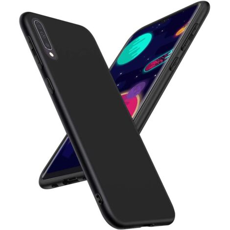 Hülle für Samsung Galaxy A50 Silikon Schwarz Glatt Schutz Case Matt (1/5)
