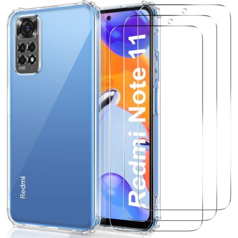 CASE SET FÜR XIAOMI REDMI NOTE 11/11S SILIKON + 3x GEHÄRTETES GLAS (1/5)