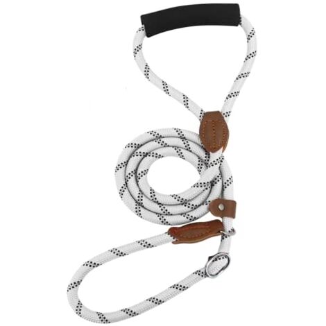 ANTI-RUTSCH HUNDEHALSBAND LEINE GRAU LÄNGE 130 cm DURCHMESSER 12 mm