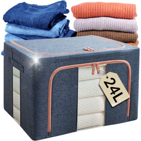 Aufbewahrungstasche/Organizer für Bettwäsche, Decken und Steppdecken, 40 x 30 x 20 cm, 24 l