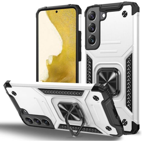ARMOR CASE FÜR SAMSUNG GALAXY S22+ 6.60"" CASE SILBER VERSTÄRKT +RING (1/5)