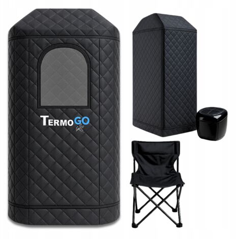 TERMO GO Tragbare Dampfsauna mit Kombistuhl Home SPA 180x53x53cm