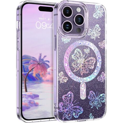 Silikonhülle für Apple iPhone 11 Pro Glitzer Holo Schmetterlinge Magsafe A2160 (1/5)