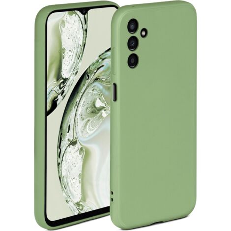 Silikonhülle für Samsung Galaxy A13 5G Grün Weich mit Mikrofaser (1/3)