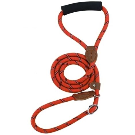 ANTI-RUTSCH HUNDEHALSBAND LEINE ROT LÄNGE 130 cm DURCHMESSER 12 mm