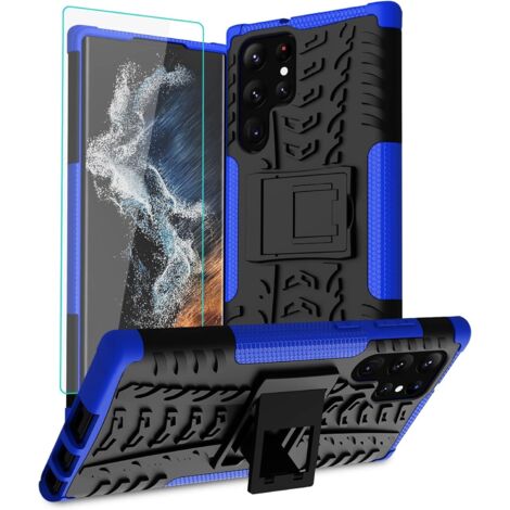 GLASBILDSCHIRMHÜLLE FÜR SAMSUNG GALAXY S22 ULTRA BLAU (1/5)