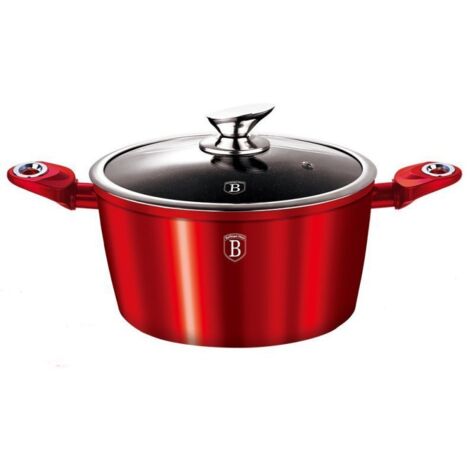 GRANITTOPF 28cm BERLINGER HAUS ROT METALLIC LINE BH-1258 (1/5)