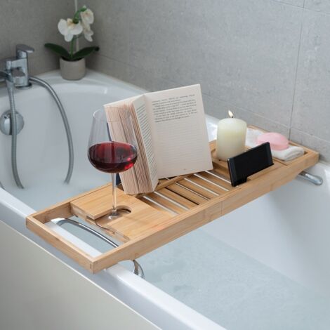 Holzregal für Spa Badewanne Tisch Badebrett Organizer Bambus