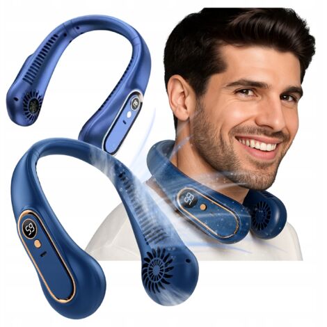Tragbarer USB-Nackenventilator mit 5-Gang-LED