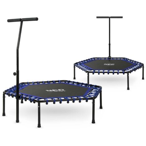 Neo-Sport Fitness-Trampolin mit Griff 127 cm – sechseckig blau