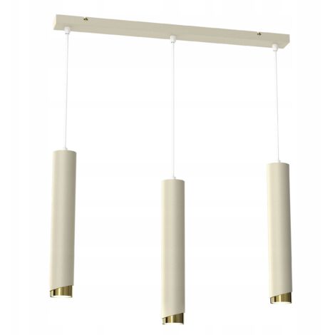 Hängende Deckenleuchte Rohr Metall GU10 Loft Spot Beige Eiskreis (1/5)