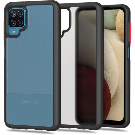 Hülle für Samsung Galaxy A12/M12, schwarzer Rahmen, transparente Rückseite (1/5)