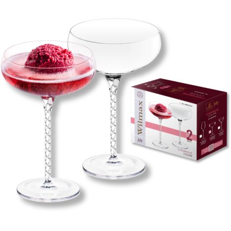 Wilmax Sektgläser 2 Stück 300ml Sektgläser Sektflöten Champagnergläser Spülmaschinenfest