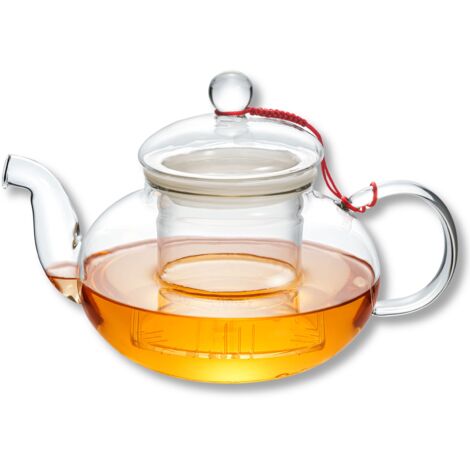 Teekanne mit Sieb, Thermoglas, Wilmax, 1200ml (1/5)